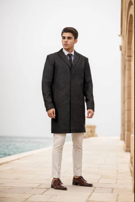 Gary Grey Wool Coat Men