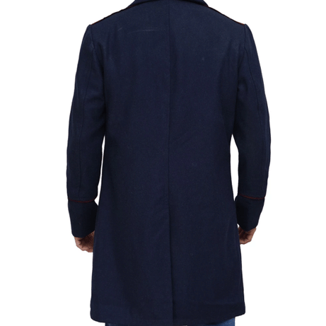 Men's Double Breasted Blue Peacoat