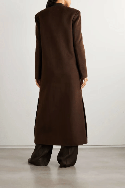 Rosario Dark Brown Womens Long Wool Coat - Overcoat for Women – The Wool  Maker