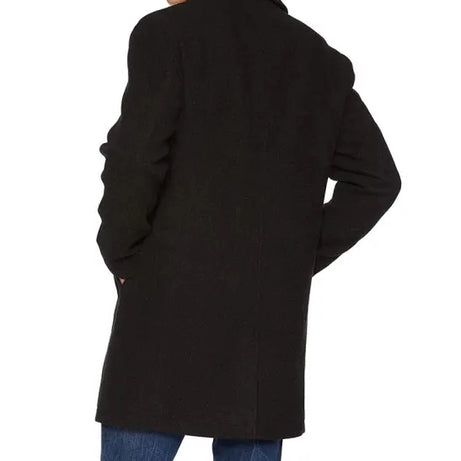 Armando Mens Black 3 4 Length Wool Coat