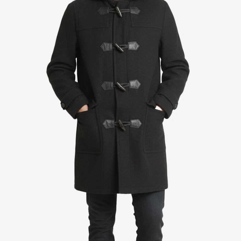 Black Duffle Coat Men