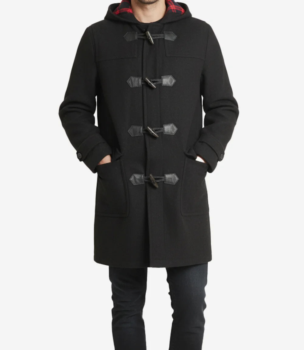 Black Duffle Coat Men