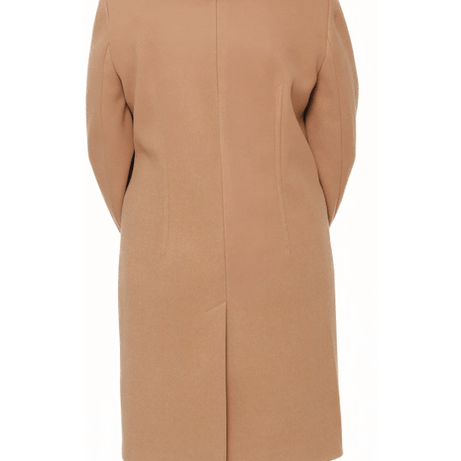 Aline Womens Regular Fit Beige Wool Coat