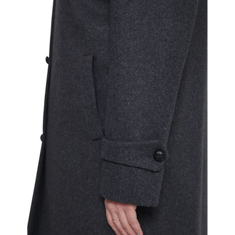 Patrice Womens Regular Fit Charcoal Grey Wool Coat