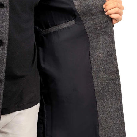 Gary Grey Wool Coat Men
