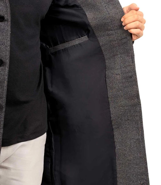 Gary Grey Wool Coat Men