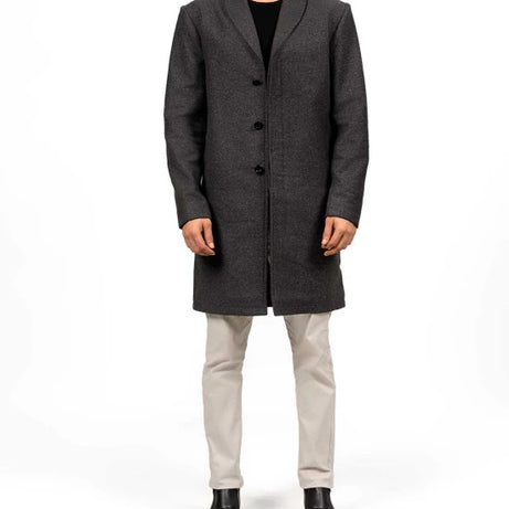 Gary Grey Wool Coat Men