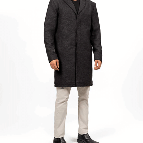 Gary Grey Wool Coat Men