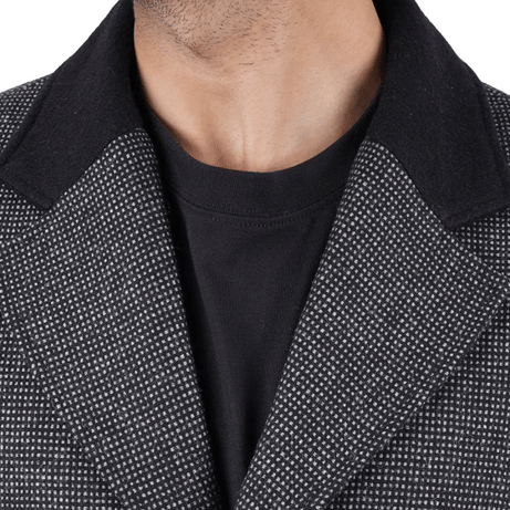 Joel Men's Charcoal Grey Long Wool Coat