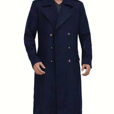 Navy coat men online